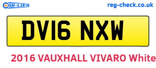 DV16NXW are the vehicle registration plates.