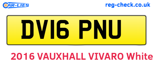 DV16PNU are the vehicle registration plates.
