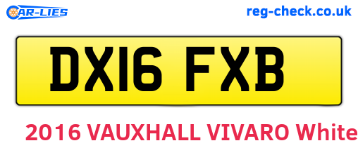 DX16FXB are the vehicle registration plates.