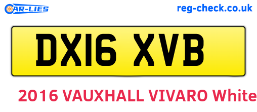 DX16XVB are the vehicle registration plates.