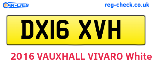 DX16XVH are the vehicle registration plates.