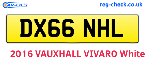 DX66NHL are the vehicle registration plates.