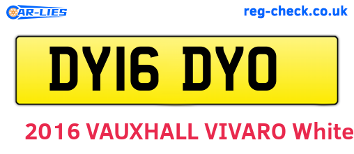 DY16DYO are the vehicle registration plates.