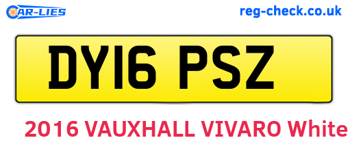 DY16PSZ are the vehicle registration plates.