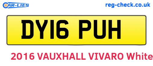 DY16PUH are the vehicle registration plates.