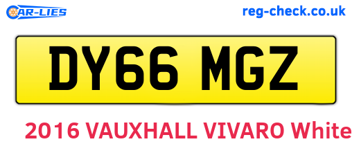 DY66MGZ are the vehicle registration plates.