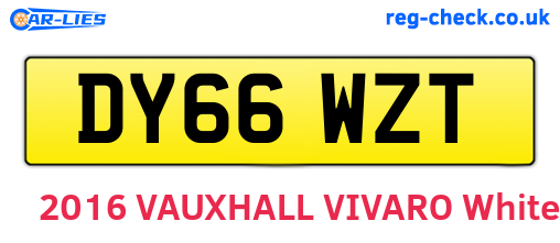 DY66WZT are the vehicle registration plates.