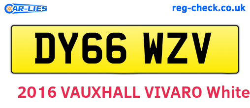 DY66WZV are the vehicle registration plates.