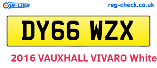 DY66WZX are the vehicle registration plates.