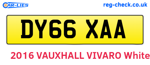 DY66XAA are the vehicle registration plates.