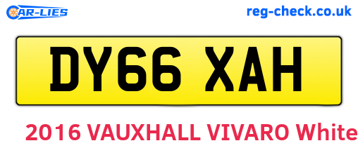 DY66XAH are the vehicle registration plates.