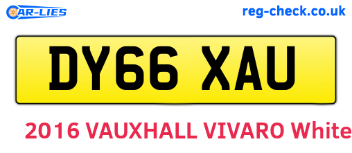 DY66XAU are the vehicle registration plates.
