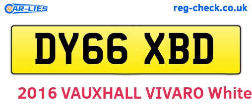 DY66XBD are the vehicle registration plates.