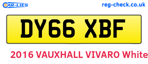DY66XBF are the vehicle registration plates.