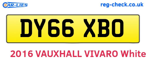DY66XBO are the vehicle registration plates.