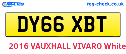 DY66XBT are the vehicle registration plates.