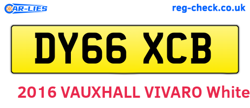 DY66XCB are the vehicle registration plates.