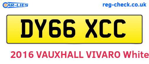 DY66XCC are the vehicle registration plates.