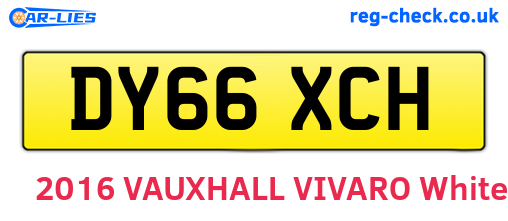 DY66XCH are the vehicle registration plates.