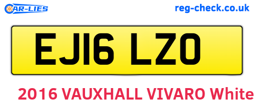 EJ16LZO are the vehicle registration plates.