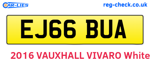 EJ66BUA are the vehicle registration plates.