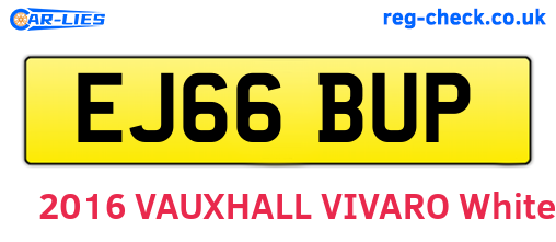EJ66BUP are the vehicle registration plates.