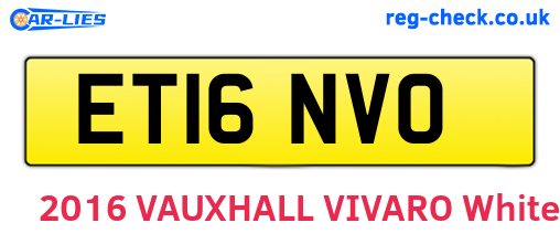ET16NVO are the vehicle registration plates.