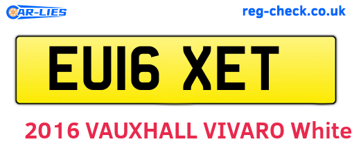 EU16XET are the vehicle registration plates.