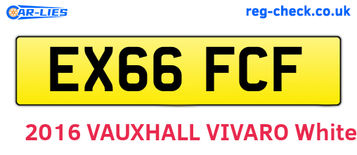 EX66FCF are the vehicle registration plates.