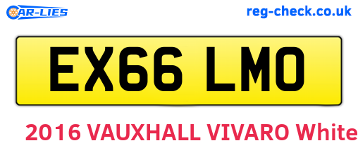 EX66LMO are the vehicle registration plates.
