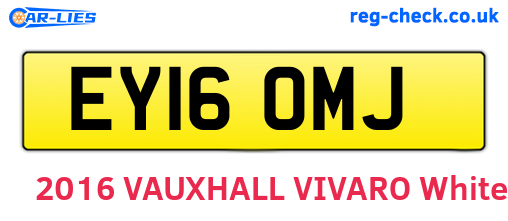EY16OMJ are the vehicle registration plates.