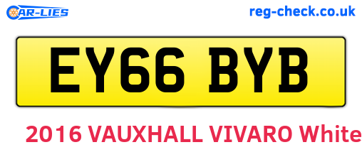 EY66BYB are the vehicle registration plates.