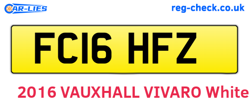 FC16HFZ are the vehicle registration plates.
