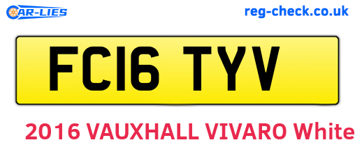 FC16TYV are the vehicle registration plates.