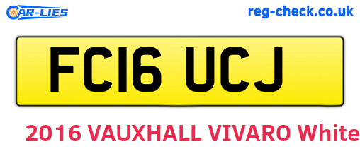 FC16UCJ are the vehicle registration plates.