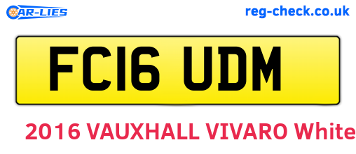 FC16UDM are the vehicle registration plates.