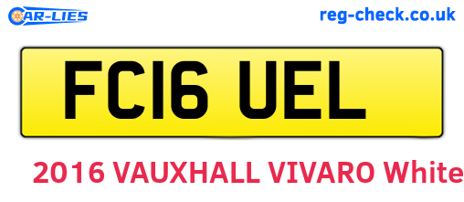 FC16UEL are the vehicle registration plates.
