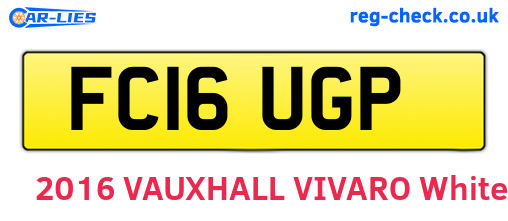 FC16UGP are the vehicle registration plates.