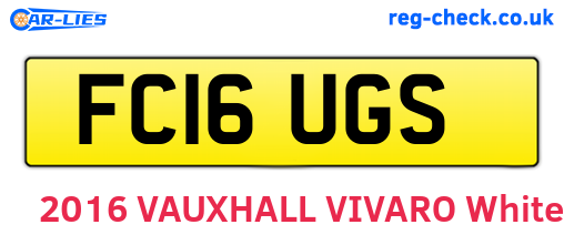 FC16UGS are the vehicle registration plates.