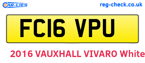 FC16VPU are the vehicle registration plates.