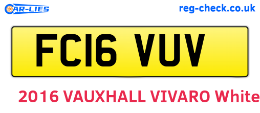 FC16VUV are the vehicle registration plates.