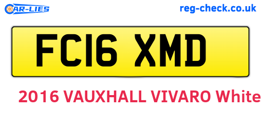 FC16XMD are the vehicle registration plates.