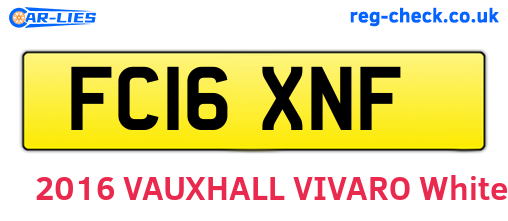 FC16XNF are the vehicle registration plates.