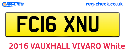 FC16XNU are the vehicle registration plates.