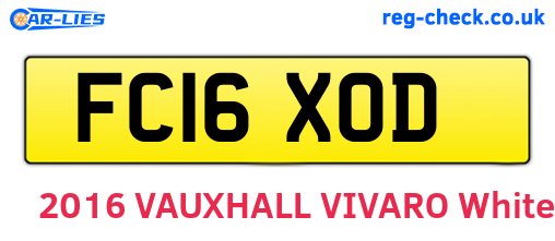 FC16XOD are the vehicle registration plates.