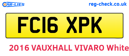 FC16XPK are the vehicle registration plates.
