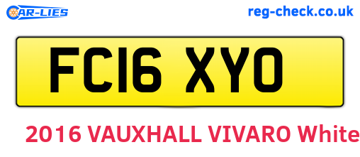 FC16XYO are the vehicle registration plates.