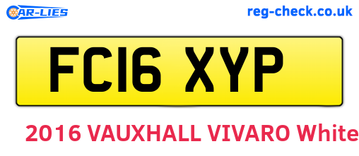 FC16XYP are the vehicle registration plates.