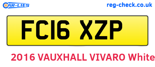 FC16XZP are the vehicle registration plates.