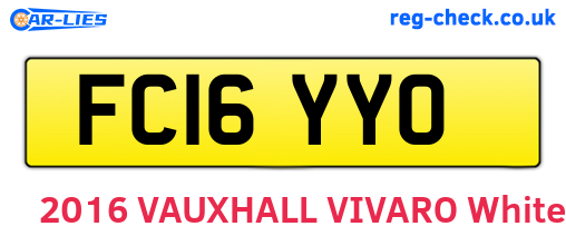 FC16YYO are the vehicle registration plates.